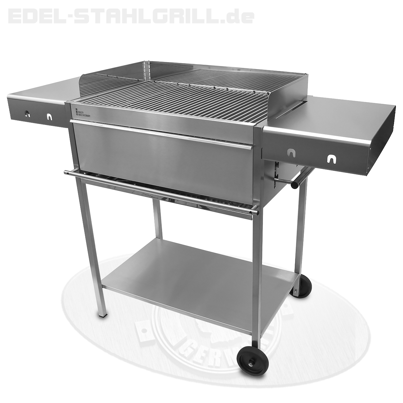 Holzkohlegrill Edelstahlgrill Edelstar XL Comfort komplett aus Edelstahl