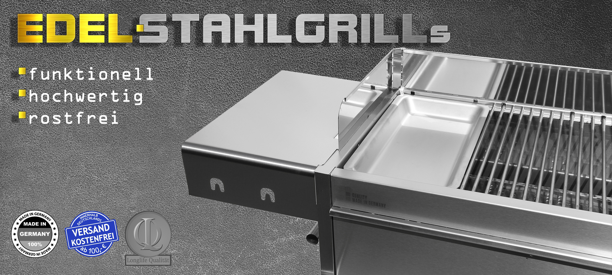 Edelstahl Grill