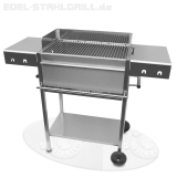 Edelstahlgrill - Holzkohlegrill - EDELstar Premio L Comfort - Bausatz